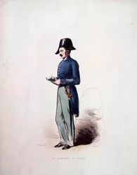 Bysergentuniform af medlem af politistyrkerne under monarkiet i juli (1830-1848) 1800-tallet