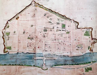 Bykort over Orleans, Frankrig