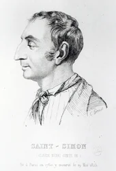 Claude Henri de Rouvroy, greve af Saint-Simon, graveret af Perrot (1800-tallet)