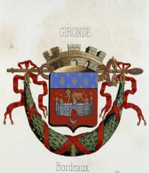 Våbenskjold fra byen Bordeaux - i "" Armorial National de France"", af H. Traversier, Paris