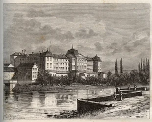 Commercy - La Meuse (55), Lorraine, Frankrig - indgravering i "La France illustrée: geografi, historie, statistisk administration" af V.A. Malt-Brown. 1884