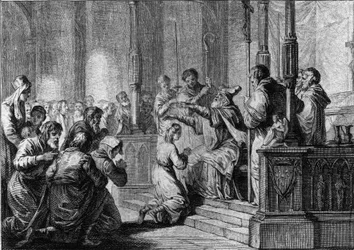 Indvielse af Saint Genevieve, omkring 430: Saint Germain, eveque af Auxerre