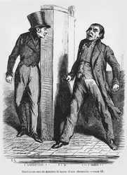 Contenson og Vautrin, illustration fra Splendeurs et Miseres des Courtisanes af Honore de Balzac, udgivet 1867