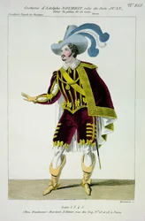 Kostume til Adolphe Nourrit (1802-39) i rollen som Don Giovanni i Operaen af det navn, graveret af Maleuvre, trykt af Hautecoeur-Martinet