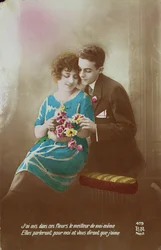 Par med blomster, 1910-20