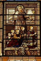 Afbilder St John og fem af sønnerne af Anne de Montmorency