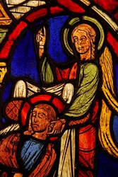 Skildrer Sankt Martin - at blive oplyst i søvne af en engel? (ex Varennes-Jarcy - oprindeligt fra Abbey de Gercy?)