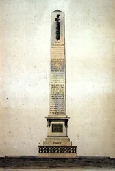 Design til et neo-klassisk monument til 