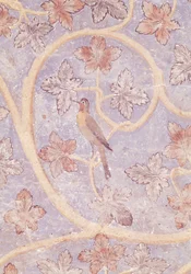 Detalje af en fugl, fra vægdekorationen i pavens soveværelse, ca. 1334-62 (se også 154784)