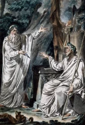 Druider, scenekostumer, gravering. Frankrig