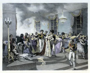 Under fejringen af Napoleon 1.s bryllup med Marie Louise på den østrigske ambassade i Paris den 01/07/1810 udbrød der brand. Der var flere dødsfald. Napoleon 1. oprettede senere brandvæsenet.