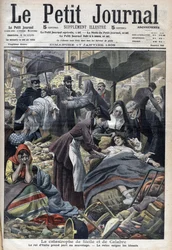Jordskælv på Sicilien, Calabrien 1909 "Le Petit Journal" af januar 1909 (gravering)