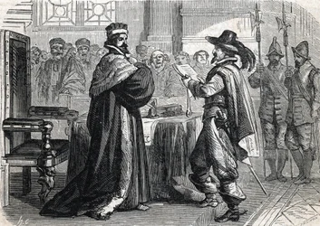 Ottende religionskrig, barrikadernes dag - (stik) 1864