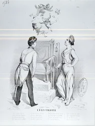 Elektricitet, karikatur af 1848-revolutionen
