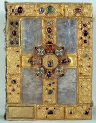 Evangelisk besat med ædelsten fra Saint Gauzelin (Gauzelin af Toul)