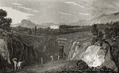 Udgravning, der fører til resterne af Herculaneum
