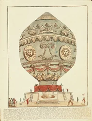 Eksperiment af Montgolfier-brødre med luftballon på La Muette Slot, 21. november