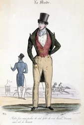 Maskulin mode i 1829 - i "Les Modes"