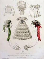 Modetallerken fra Le Moniteur de la Mode, 1854