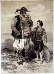 Fiskere i Douarnenez, ca. 1855