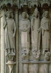 Fire martyrhelgener, Chartres-katedralen, ca. 12120 (sten)
