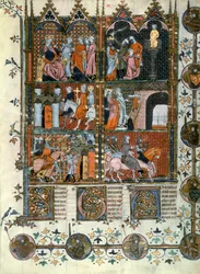 Fr 22495 f9 Korstogene: Tyrkernes indtagelse af Jerusalem og massakren på de kristne, fra Le Roman de Godefroy de Bouillon