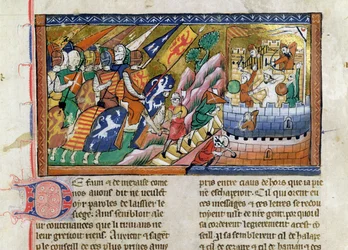 Fr 9084 f.53 En engelsk hær, der angriber et slot, fra 