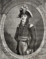 Francois Hanriot, fra "Histoire de la Revolution Francaise" af Louis Blanc (1811-82)