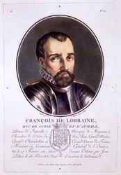 Francois de Lorraine, hertug af Guise og Aumale, fra Portraits of Great Men, Illustrious Women, and Memorable Subjects of France, udgivet 1787-92