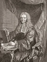 François Chicoyneau, 1672 - 1752. Fransk læge og overlæge hos kong Ludvig XV. Fra Les Heures Libres udgivet 1908.