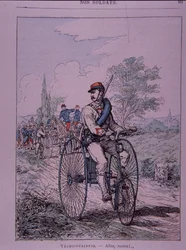Fransk hær trehjulet cykelrytter (velocipediste)