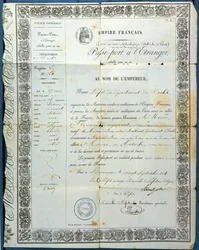 Fransk pas, fra Besancon, 20. september 1854