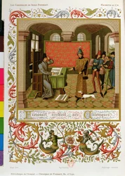 Froissart (1333-140001) skriver sine krøniker (faksimile af Ms. 5190)