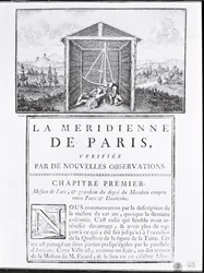 Forsiden af det første kapitel af La Meridienne de Paris af Cesar-Francois Cassini de Thury, 1744