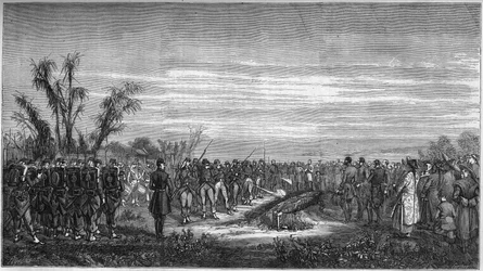 General Edouard Collineaus (1810-1861) begravelse i Tsien Tsin (Kina), 15. januar