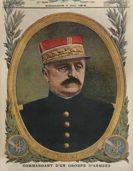 General Franchet dEsperey, chef for en hærgruppe, illustration på forsiden fra Le Petit Journal, supplement illustre, 7. maj 1916