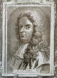 Giovanni Domenico Cassini (1625-1712), illustration fra Histoire des Mathematiciens af Alexandre Saverien (1720-1805), udgivet i Paris 1766