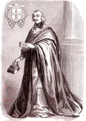 Giulio Raimondo Mazzarino, fransk kardinal og diplomat fra italiensk oprindelse.1865 (gravering)