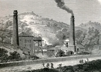 Glyn-pit mine nær Pontypool, England