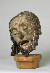 Kristi hoved (malet træ)