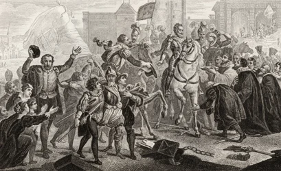 Henri IV (1553-1610) kommer ind i Paris i 1594 fra 