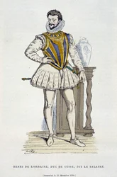 Henri de Lorraine, hertug af Guise, dit le Balafré (1550 - 1588) - i "Frankrig og franskmændene gennem århundrederne" af Augustin