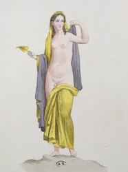 Hermafrodit, fra en pompejansk fresko, ca. 1800