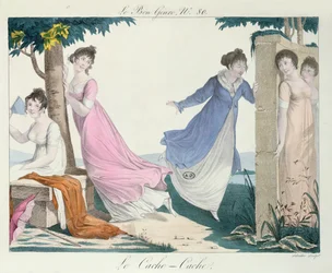 Hide-and-Seek, illustration fra Le Bon Genre, begyndelsen af det nittende århundrede