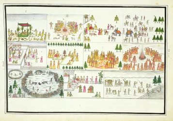 Hindufestivaler, herunder Dasehra, Diwali og Holi fra The Gentil Album, udgivet i 1774