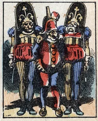 Dr. Pulcinellas (Polichinelle) historie. Træstik af Imaging Pellerin - Epinal, sd. Slutningen af det 19. århundrede.
