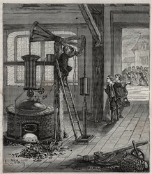 Humphrey Potter, der var ansvarlig for at åbne og lukke ventilerne på Thomas Newcomens maskine, fik den til at fungere uden hjælp ved at placere reb og butees korrekt for at åbne og lukke ventilerne