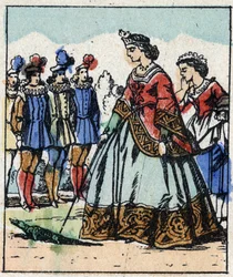 Illustration af Charles Perraults fortælling "Askepot eller den lille glastøffel". Træstik af Imaging Pellerin - Epinal, sd. Slutningen af det 19. århundrede.