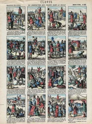 Épinal-billeder fra huset Pellerin - omkring 1913 - Klodevig eller frankernes herredømme i Gallien