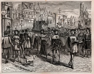 I 1318 indkaldte eveque i Paris byens gejstlige til oversættelse af relikvier fra Saint-Magloire - En procession begyndte at forlade kirken Saint-Magloire på Rue Saint-Denis og gik ad rue aux Ours, til kirkegården i Saint-Nicolas-des-Cha